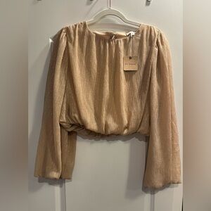 Blu Pepper Women's Shimmering Gold Blouse